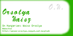 orsolya waisz business card